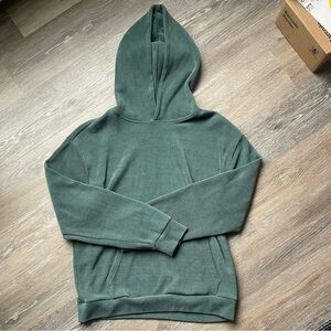 Green Corduroy Hooded Sweatshirt